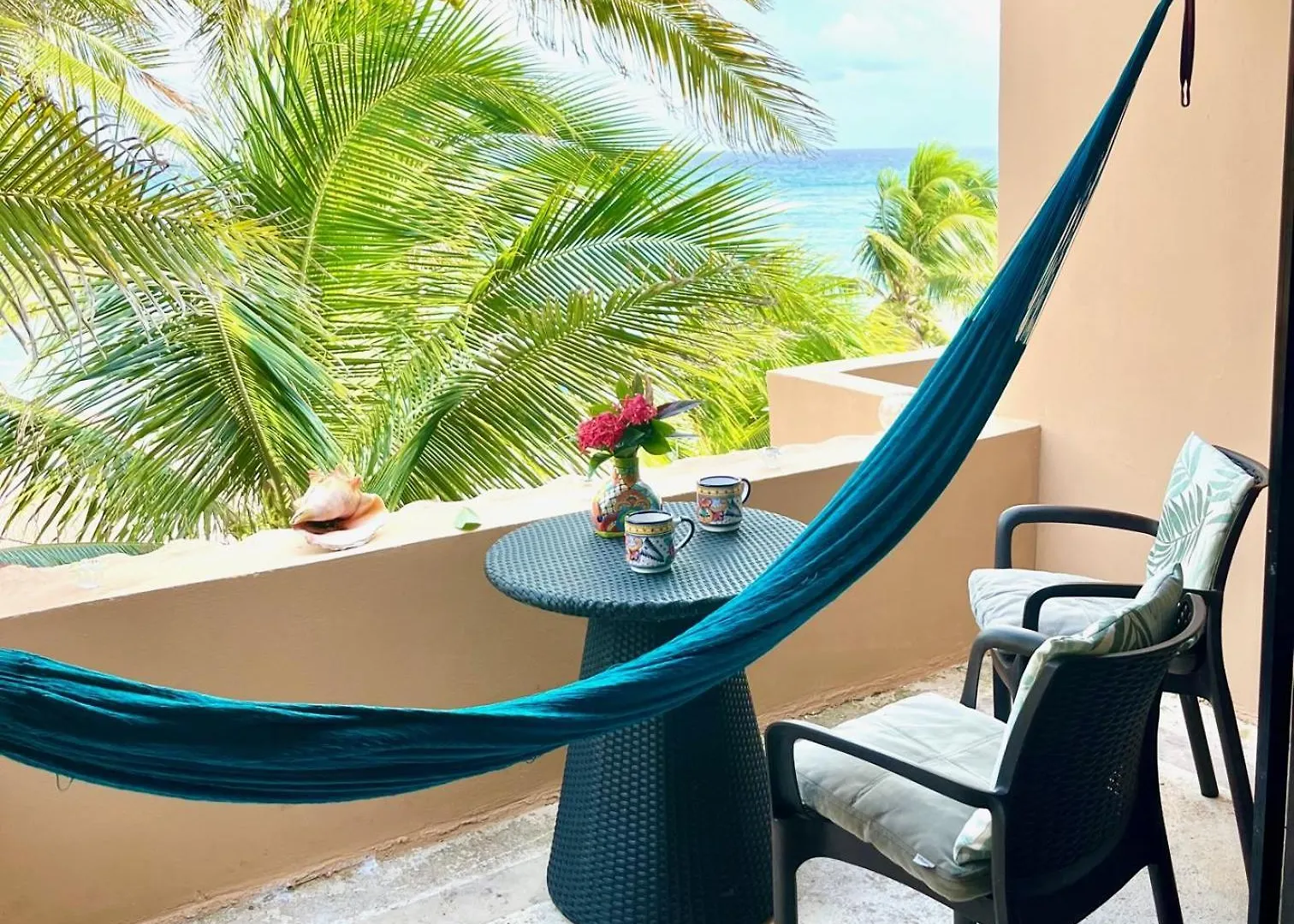 Beachfront Hammock Heaven Akumal Mexico