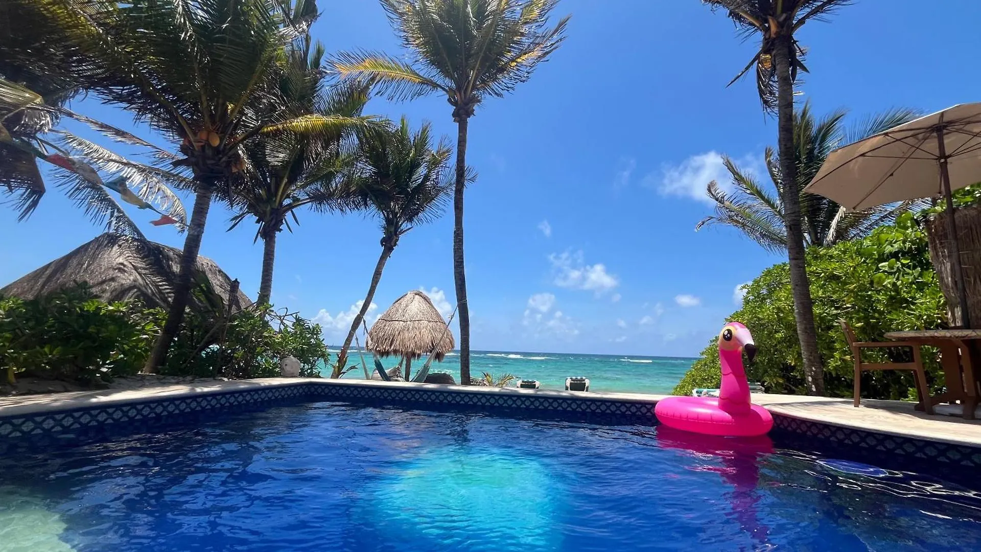 Beachfront Hammock Heaven Akumal Apartamento